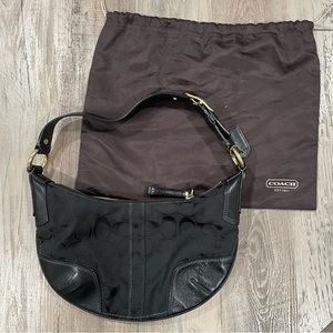 Black Coach Boho Bag